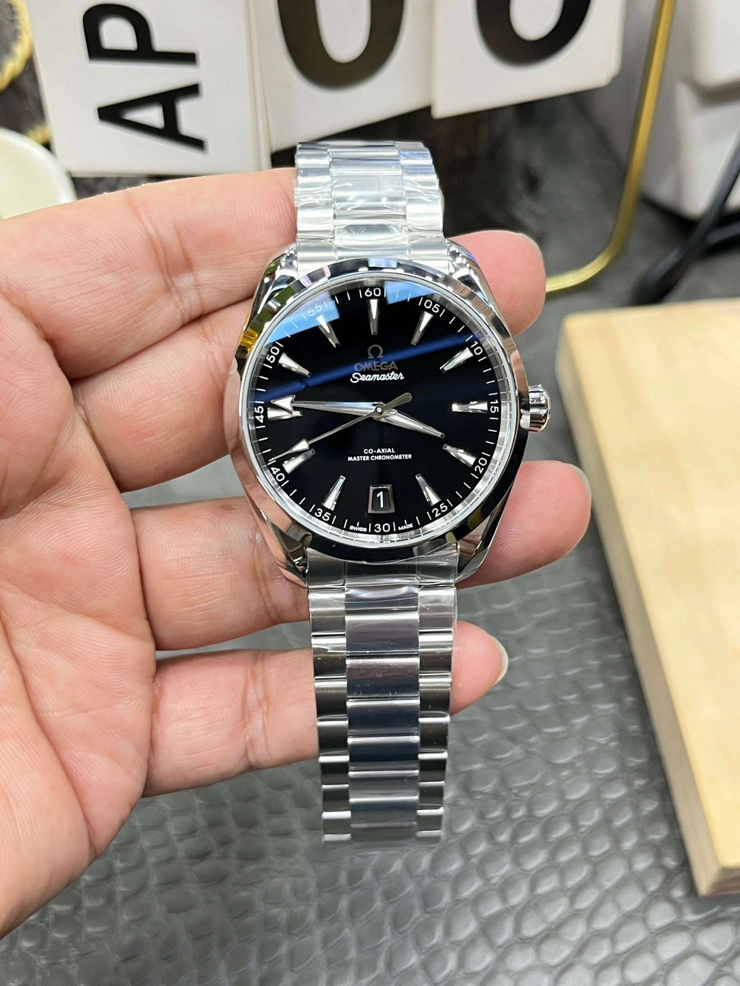 CBD Factory Omega Seamaster Aqua Terra 150M 41mm Black Lacquer Dial (220.10.41.21.01.002) 1:1 Super Clone – DD8900 Movement Stretchable 258